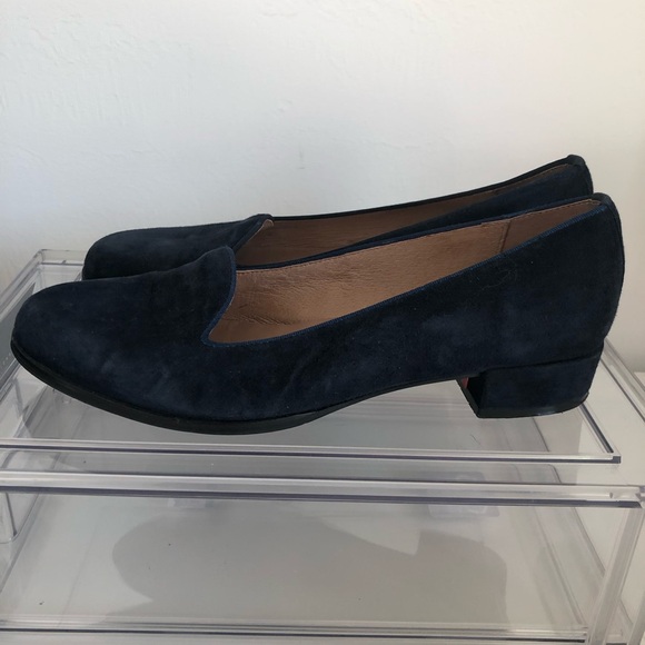 Shoon Navy Blue Suede Loafers - Picture 3 of 9